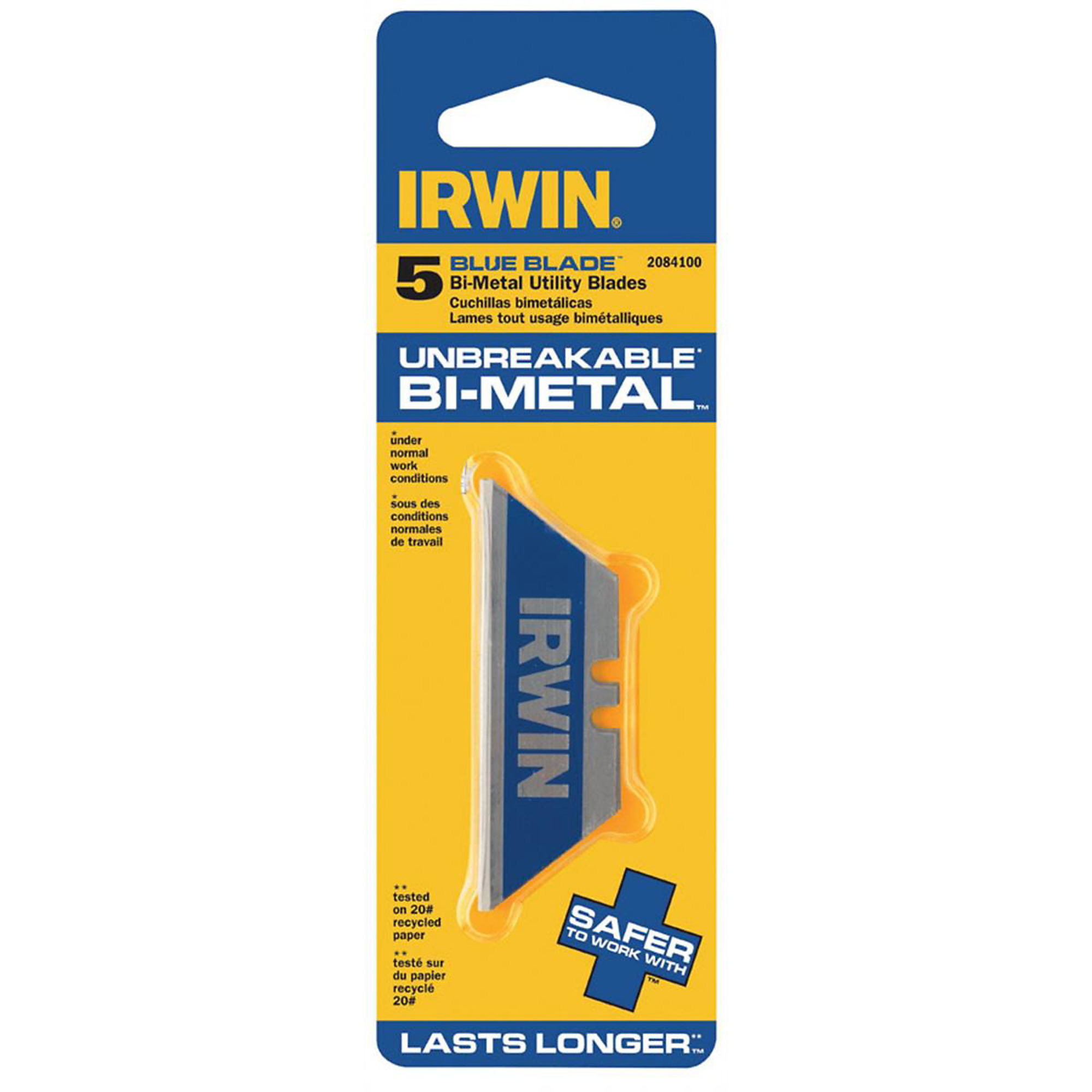 Irwin Industrial Bi-Metal Razor Blades — Blue Blade, Model# IRW2084100